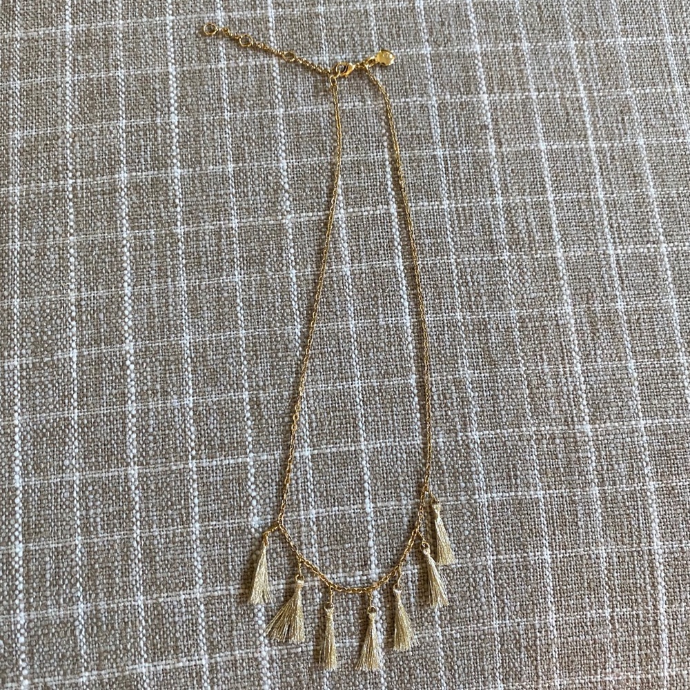 NEW J.Crew Gold Tassel Necklace